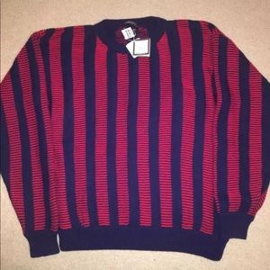 Vintage Christian Dior Textured Striped Sweater